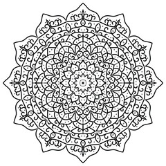Circular pattern in the form of a mandala. Henna tatoo mandala. Mehndi style. Decorative pattern in oriental style. mandala design.