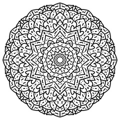 Circular pattern in the form of a mandala. Henna tatoo mandala. Mehndi style. Decorative pattern in oriental style. mandala design.