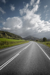 country road in a mountain landscape