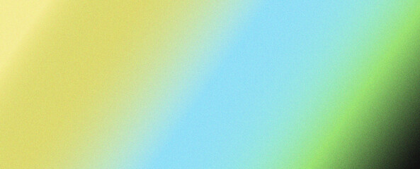Yellow blue green gradient background grainy textured vibrant banner poster backdrop header cover design, empty space color gradient light and glow, grainy noise grungy texture