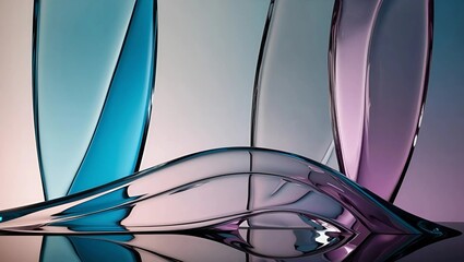 A stylish glass vase adorned with a captivating blue and purple pattern, adding a touch of elegance to any setting.