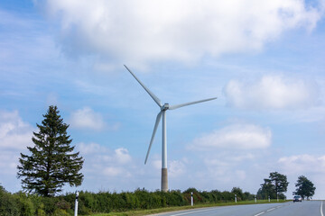 Fototapeta premium wind turbine in the field