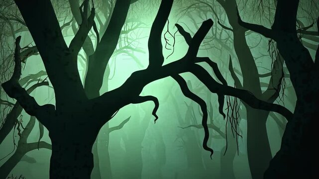 spooky tree in the forest