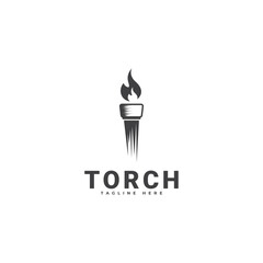 Obraz premium torch logo design inspiration image
