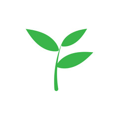 Leaf icon logo design template isolated illustration