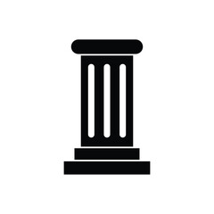Pillar icon logo design template isolated illustration