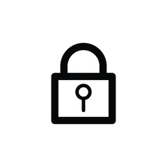 Padlock icon logo design template isolated illustration