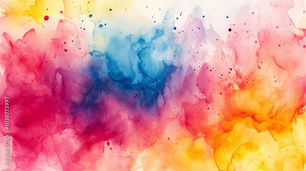 Canvas Prints Colorful Watercolor Abstract