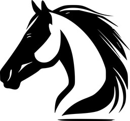Horse | Minimalist and Simple Silhouette - Vector illustration