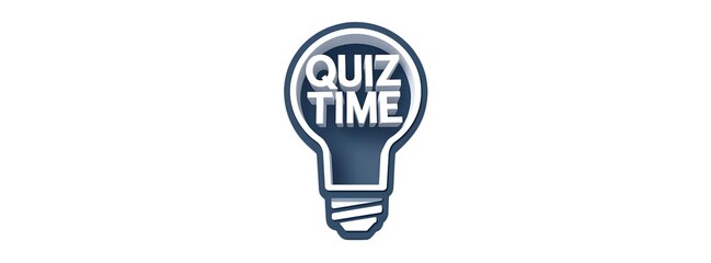 QUIZ TIME creative banner,minimalistic flat vector illustration,plain background