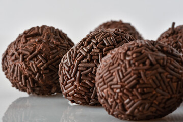 Typical artisan sweet Chocolate truffles