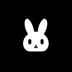 Bunny Face | Minimalist and Simple Silhouette - Vector illustration