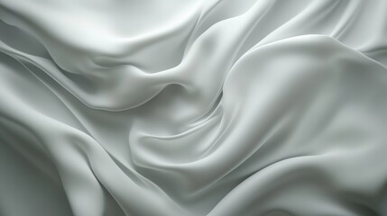 Fototapeta premium Luxurious white silk fabric texture, elegant background for design flowing