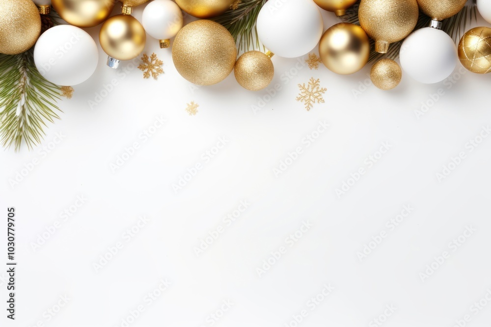 Sticker Christmas backgrounds white gold.