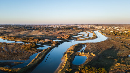 Gachere marshes in Brem sur Mer, Vendee, France