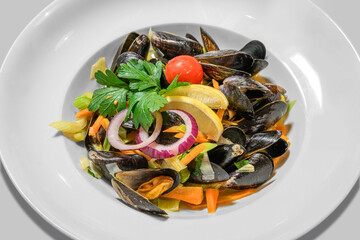 mussels in white wine sauce