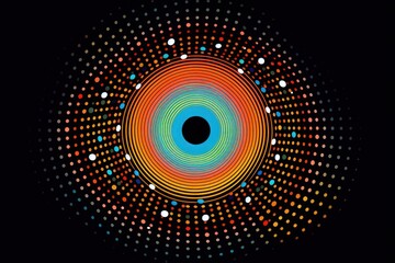 Black hole abstract pattern art.