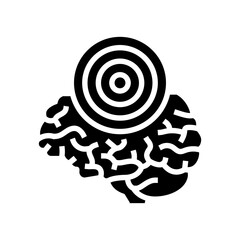 target brainstorm glyph icon vector. target brainstorm sign. isolated symbol illustration