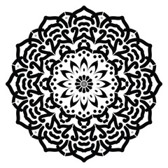 Circular pattern in the form of a mandala. Henna tattoo mandala. Mehndi style. Decorative pattern in oriental style. mandala design.