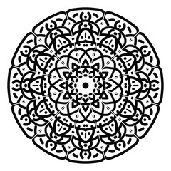 Circular pattern in the form of a mandala. Henna tattoo mandala. Mehndi style. Decorative pattern in oriental style. mandala design.