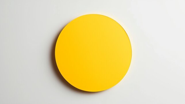 Yellow Circle Minimalist Abstract Art Print