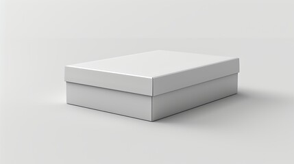 Professional white box 3D mockup for realistic packaging design. Isolated on a white background for easy customization. Ideal for product branding. shipping, packaging, storage. High resolution