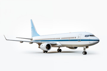 Obraz premium Airliner on withe background. PNG cutout. Airliner related themes. Images for graphic designers. Travel agency. Isolated plane. Image for website.