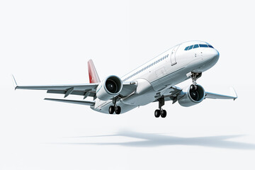 Airliner on withe background. PNG cutout. Airliner related themes. Images for graphic designers. Travel agency. Isolated plane. Image for website.