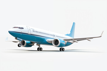 Obraz premium Airliner on withe background. PNG cutout. Airliner related themes. Images for graphic designers. Travel agency. Isolated plane. Image for website.