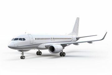Obraz premium Airliner on withe background. PNG cutout. Airliner related themes. Images for graphic designers. Travel agency. Isolated plane. Image for website.