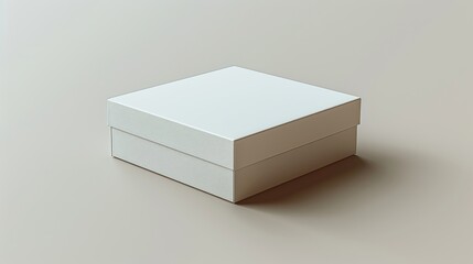 Professional white box 3D mockup for versatile product packaging. Isolated on a white background for a clean presentation. Perfect for branding and marketing. cardboard, packaging. High resolution