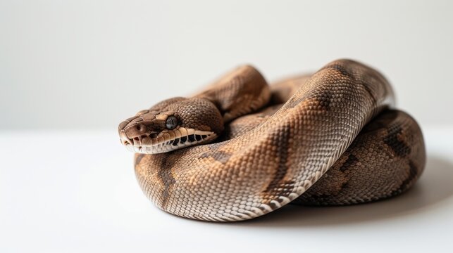 Close Up of a Python Snake with Intricate Scales