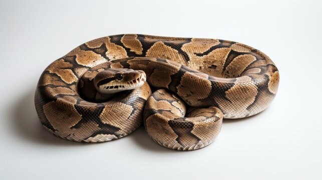 Close-up of a Python Snake with Detailed Scales