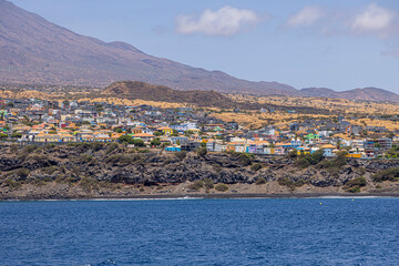 View from the boat of Fogo Island, Cabo Verde