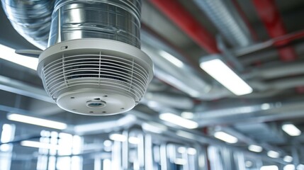 Fototapeta premium Ventilation System in Industrial Building
