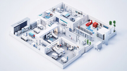 Obraz premium Symphonic Sanctuary: A Floor Plan of a Two Bedroom Apartment on White or PNG Transparent Background. Illustrate a help desk scenario with IT professionals assisting users, troubleshooting.