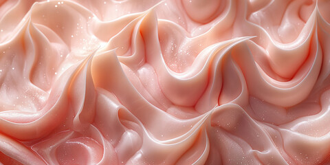 Obraz premium Abstract Pink Fabric Waves with Sparkling Texture in Soft Light