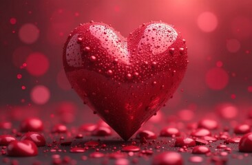red hearts background