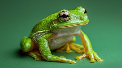 Naklejka premium Close-up of a Green Tree Frog
