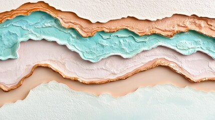 Layered Hues: Abstract Pastel Landscape 