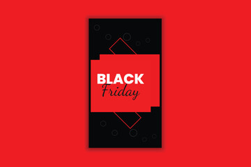 Story Black Friday sale social media post banner design template 