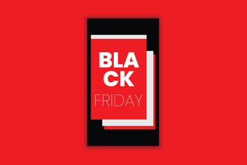Story Black Friday sale social media post banner design template 
