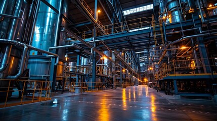 Fototapeta premium production sugar on the modern factory