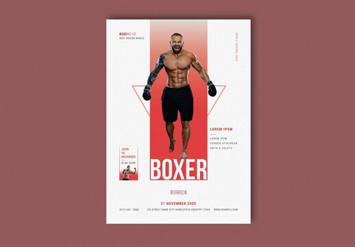 Boxing Poster Design Template