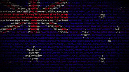 Binary code on flag of Australia. Program source code or Hacker concept on Australian flag....