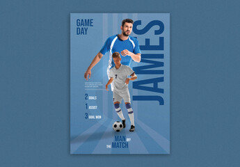 Football Player Flyer Template - Powered by Adobe