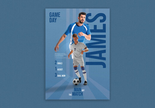 Football Player Flyer Template