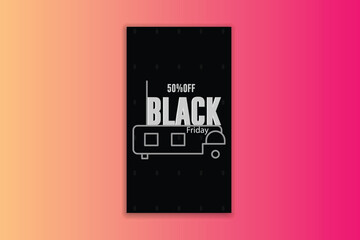 New Black Friday sale social media post banner design template 