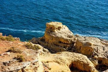 Algar Seco is a rock formation near Carvoeiro the rocks were formed over thousands of years by wind...