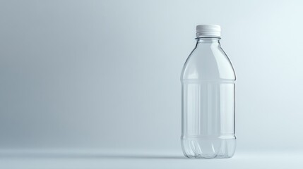 Empty Plastic Water Bottle Mockup - Minimalist Design